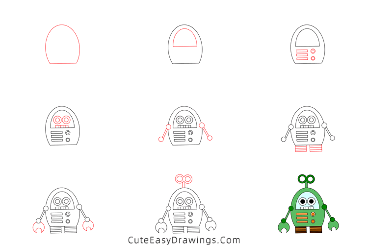 how to draw a robot easy - www.cuteeasydrawings.com