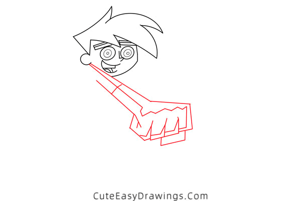 how to draw danny phantom - www.cuteeasydrawings.com