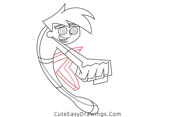 how to draw danny phantom - www.cuteeasydrawings.com