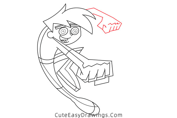 how to draw danny phantom - www.cuteeasydrawings.com