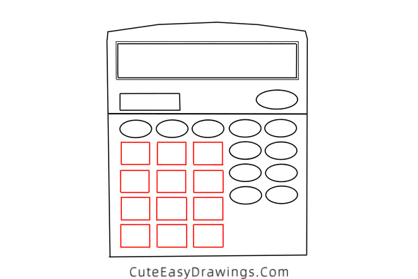 how to draw a calculator - www.cuteeasydrawings.com