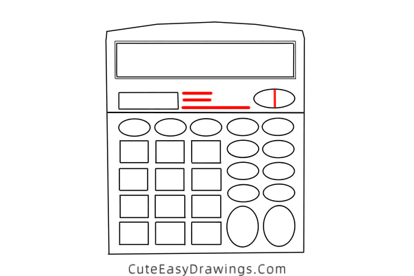 how to draw a calculator - www.cuteeasydrawings.com