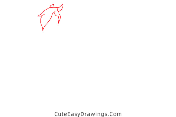 how to draw a horse easy - www.cuteeasydrawings.com