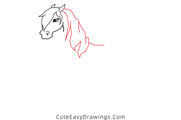 how to draw a horse easy - www.cuteeasydrawings.com