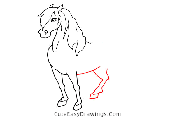 how to draw a horse easy - www.cuteeasydrawings.com