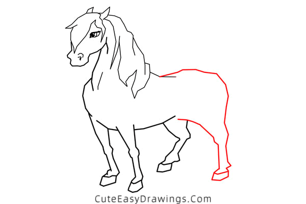 how to draw a horse easy - www.cuteeasydrawings.com