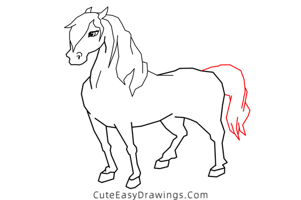 how to draw a horse easy - www.cuteeasydrawings.com