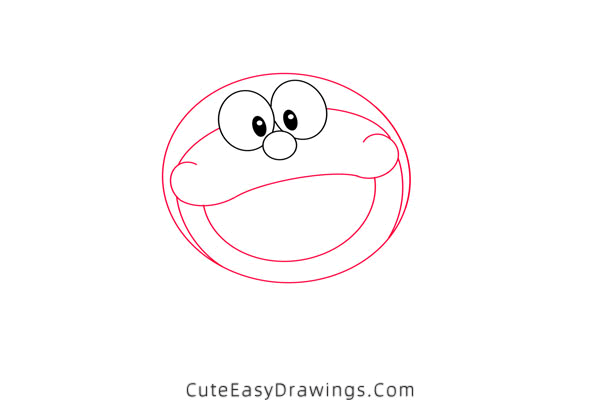 how to draw doraemon with bamboo copter - www.cuteeasydrawings.com