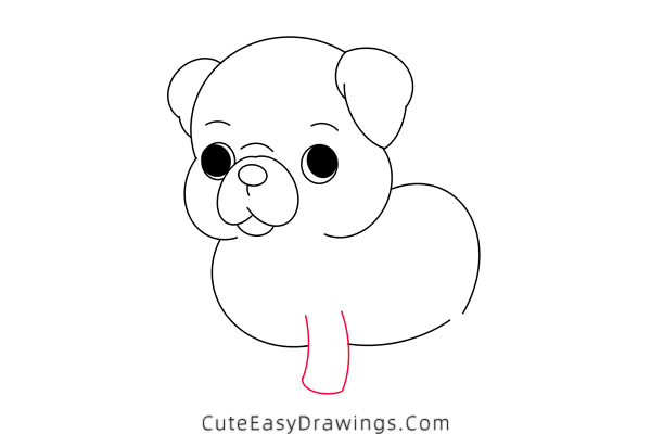 how to draw a pug - www.cuteeasydrawings.com