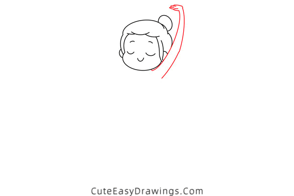 how to draw a dancing girl - www.cuteeasydrawings.com