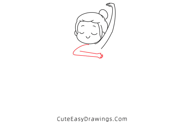 how to draw a dancing girl - www.cuteeasydrawings.com