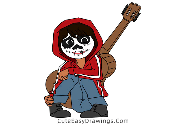 how to draw miguel rivera - www.cuteeasydrawings.com