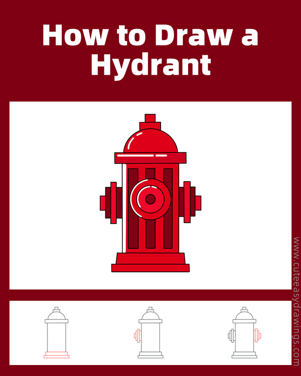 How to Draw a Hydrant Step by Step Cute Easy Drawings