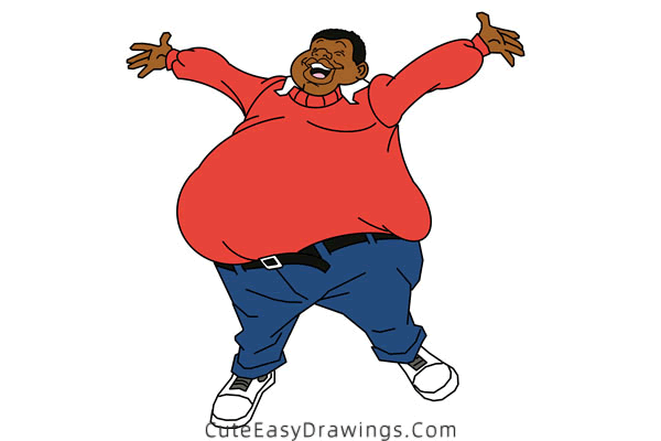 how to draw fat albert - www.cuteeasydrawings.com