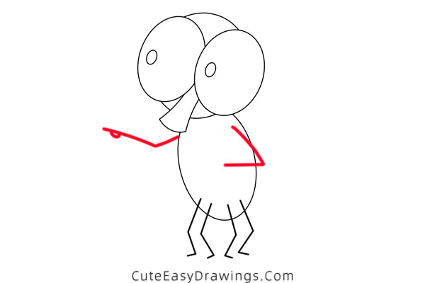 how to draw a fly - www.cuteeasydrawings.com