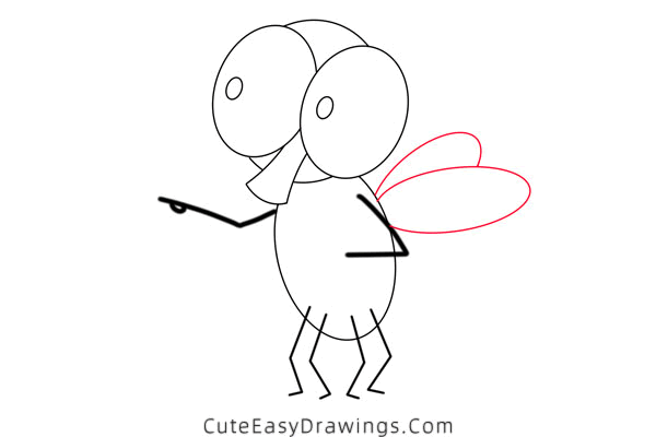 how to draw a fly - www.cuteeasydrawings.com