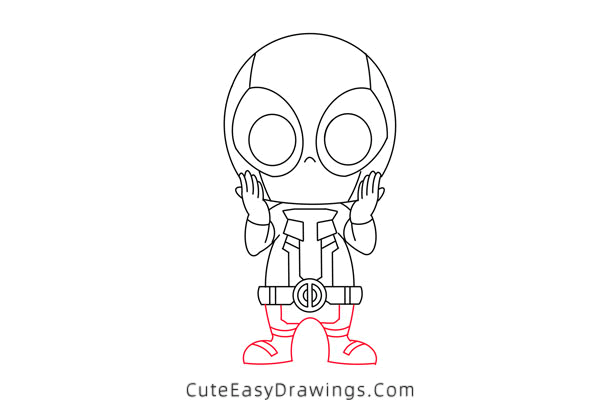 how to draw cartoon deadpool - www.cuteeasydrawings.com