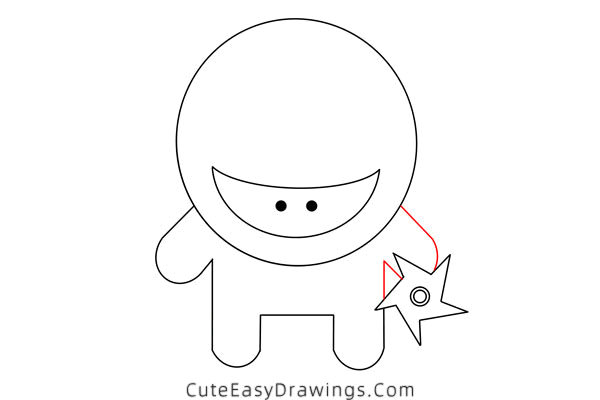 how to draw a ninja - www.cuteeasydrawings.com