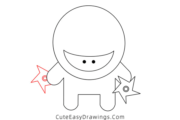 how to draw a ninja - www.cuteeasydrawings.com