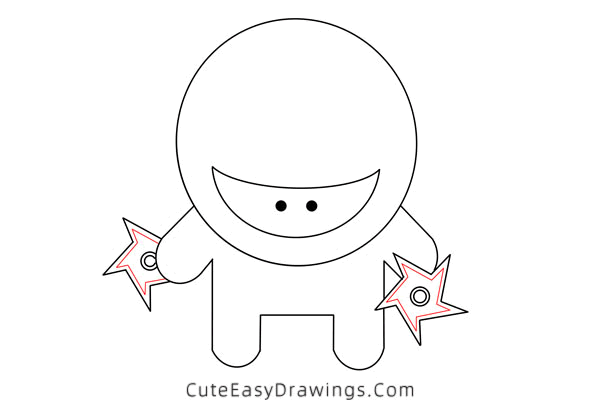 how to draw a ninja - www.cuteeasydrawings.com