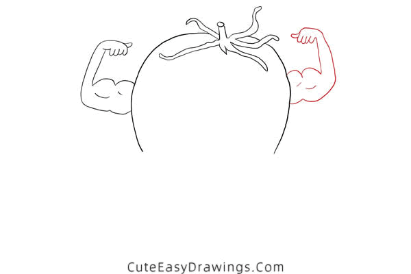 how to draw a tomato - www.cuteeasydrawings.com