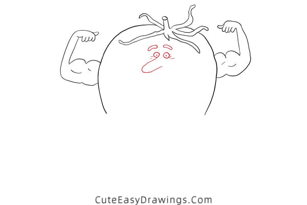 how to draw a tomato - www.cuteeasydrawings.com