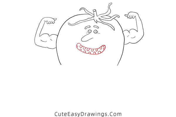 how to draw a tomato - www.cuteeasydrawings.com