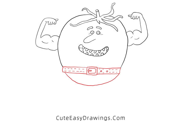 how to draw a tomato - www.cuteeasydrawings.com