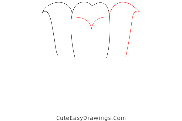 how to draw a tulip - www.cuteeasydrawings.com