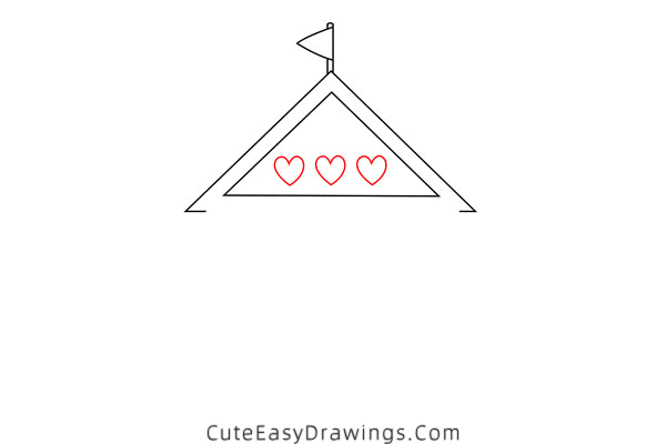 how to draw a beach hut - www.cuteeasydrawings.com