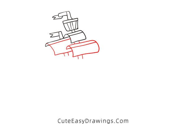 how to draw a sailing ship - www.cuteeasydrawings.com