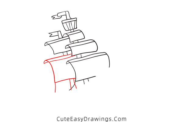 how to draw a sailing ship - www.cuteeasydrawings.com