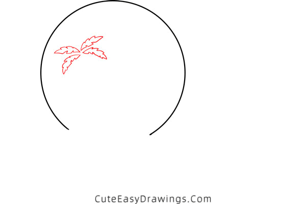 how to draw an island - www.cuteeasydrawings.com