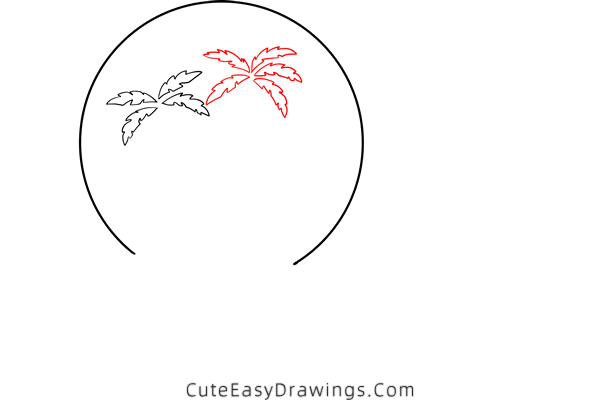 how to draw an island - www.cuteeasydrawings.com