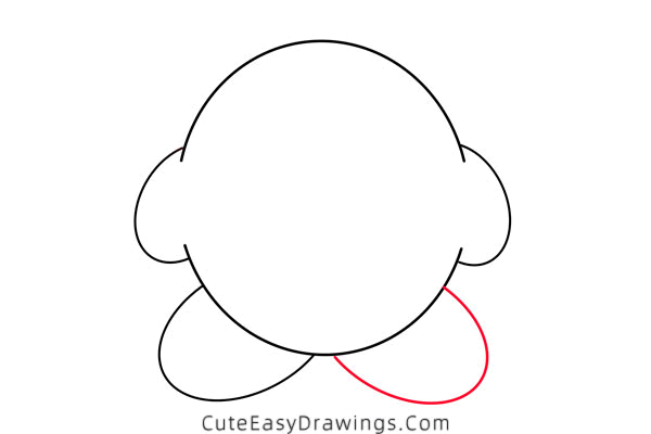 how to draw kirby - www.cuteeasydrawings.com