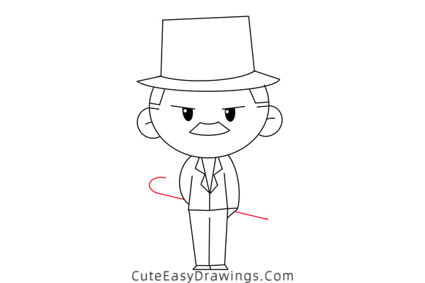 how to draw a gentleman - www.cuteeasydrawings.com