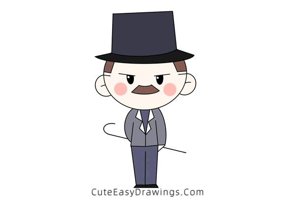 how to draw a gentleman - www.cuteeasydrawings.com