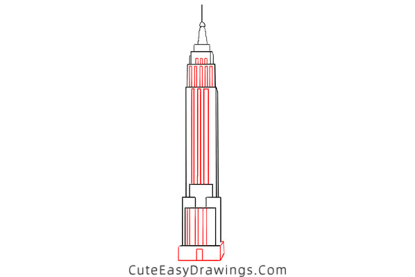 how to draw the empire state building - www.cuteeasydrawings.com