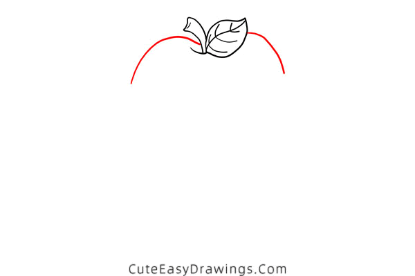 how to draw an apple core - www.cuteeasydrawings.com