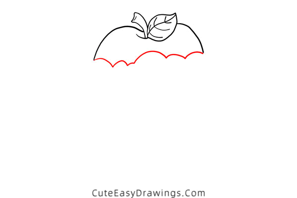 how to draw an apple core - www.cuteeasydrawings.com