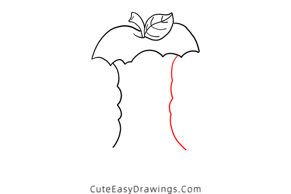 how to draw an apple core - www.cuteeasydrawings.com