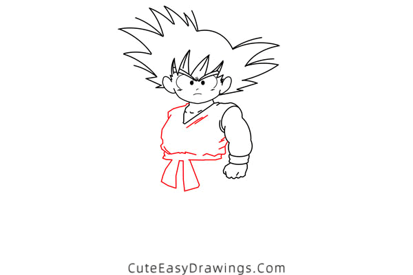 how to draw son gohan - www.cuteeasydrawings.com