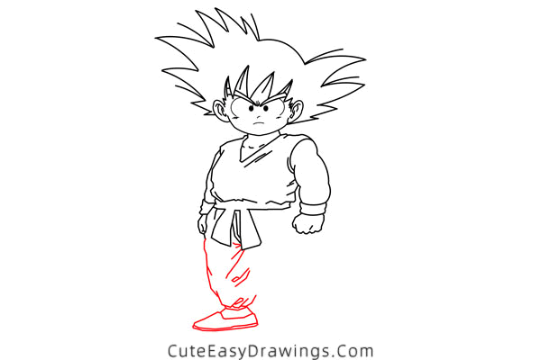 how to draw son gohan - www.cuteeasydrawings.com