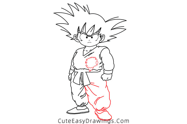 how to draw son gohan - www.cuteeasydrawings.com