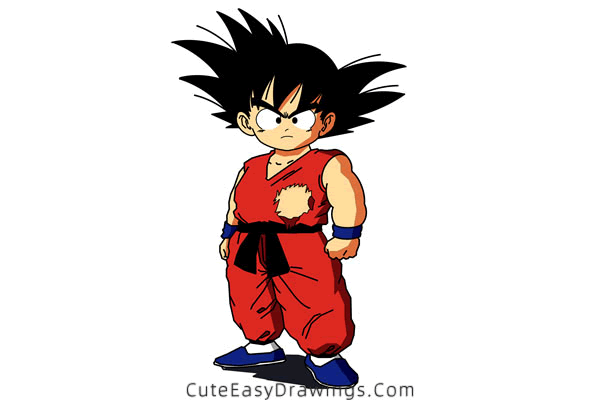 how to draw son gohan - www.cuteeasydrawings.com