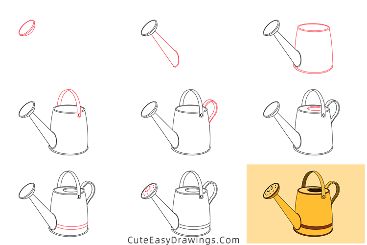 how to draw a watering can - www.cuteeasydrawings.com