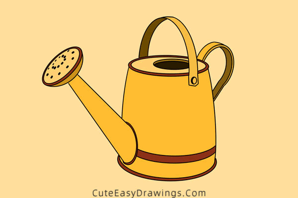 how to draw a watering can - www.cuteeasydrawings.com