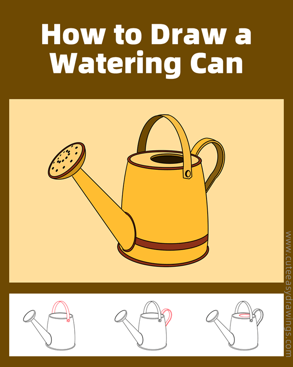 how to draw a watering can - www.cuteeasydrawings.com