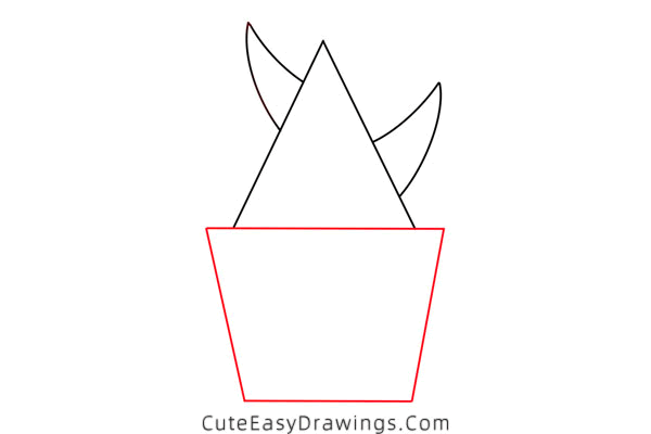 how to draw a cactus in a pot - www.cuteeasydrawings.com