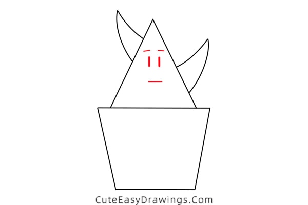 how to draw a cactus in a pot - www.cuteeasydrawings.com